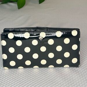Kate Spade Black and White Polka Dot Wallet